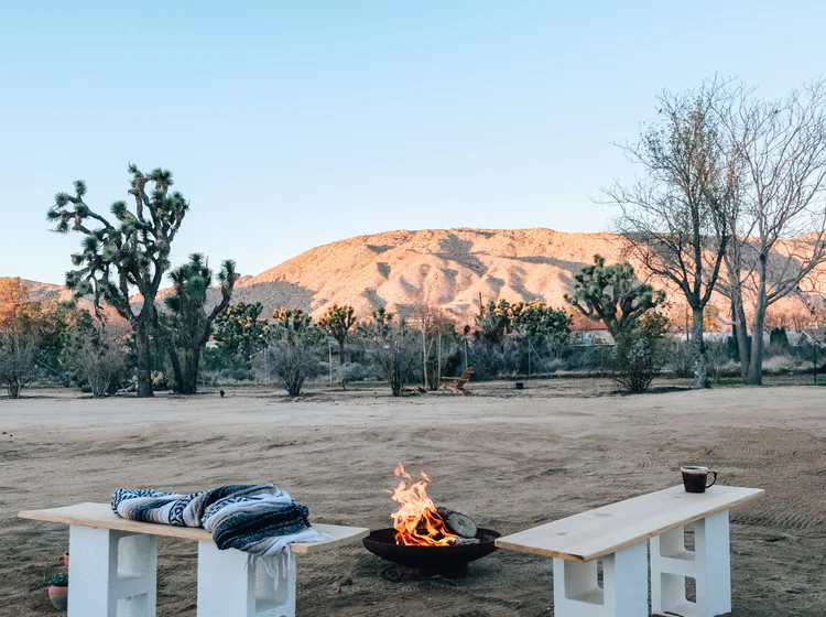 Desert sunset view